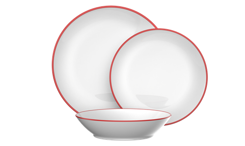ΣΕΡΒΙΤΣΙΟ ΦΑΓΗΤΟΥ ΣΕΤ 18ΤΕΜ. ELEGANT RED